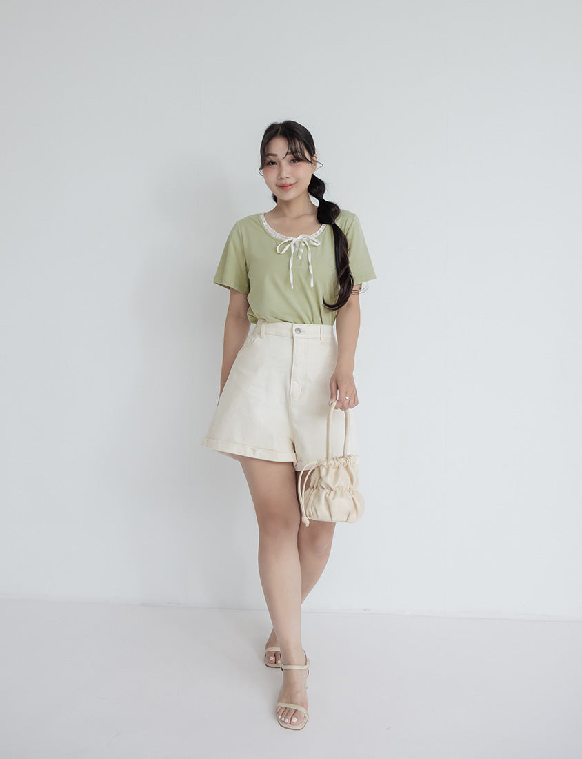 Korean Style Layered Faux Two-Piece Plus Size Top