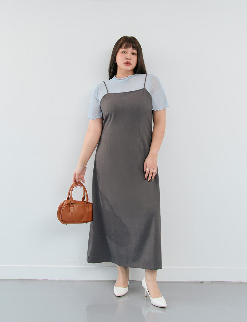 MISS. Ruffle Trim Sheer Plus Size Short Sleeve Top