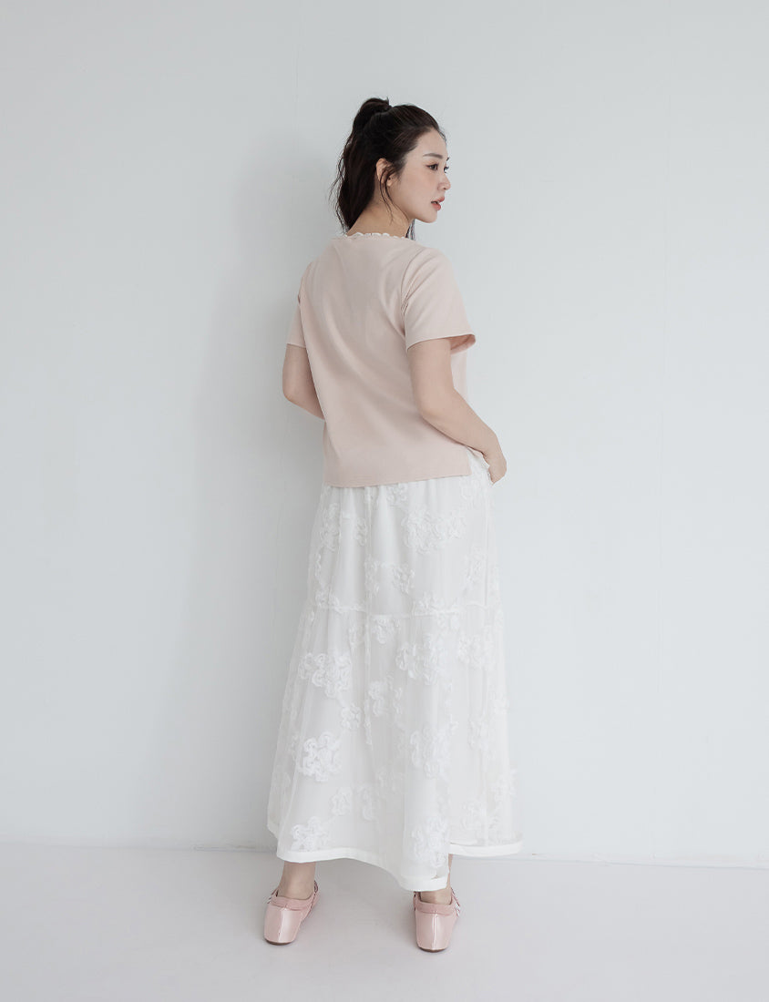 Korean Style Layered Faux Two-Piece Plus Size Top