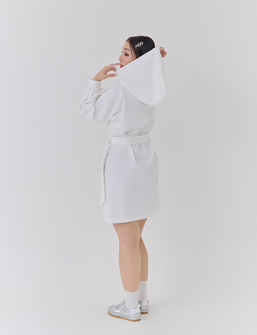 Shiny Girl Embroidered Plus Size Cloud Cotton Dress (With Belt)