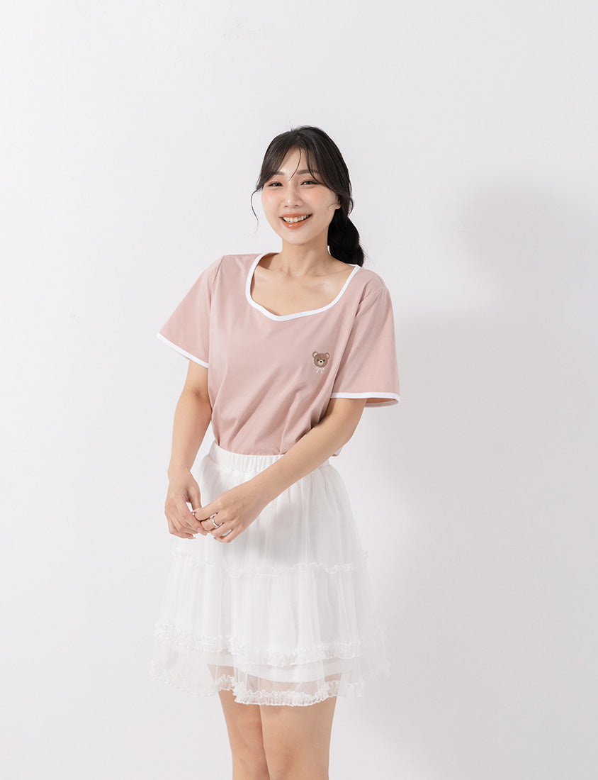 Instant Cooling Sorona Teddy Embroidered Plus Size Tee