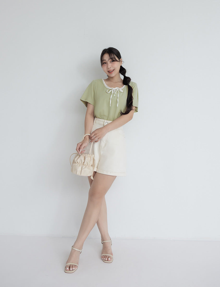 Korean Style Layered Faux Two-Piece Plus Size Top