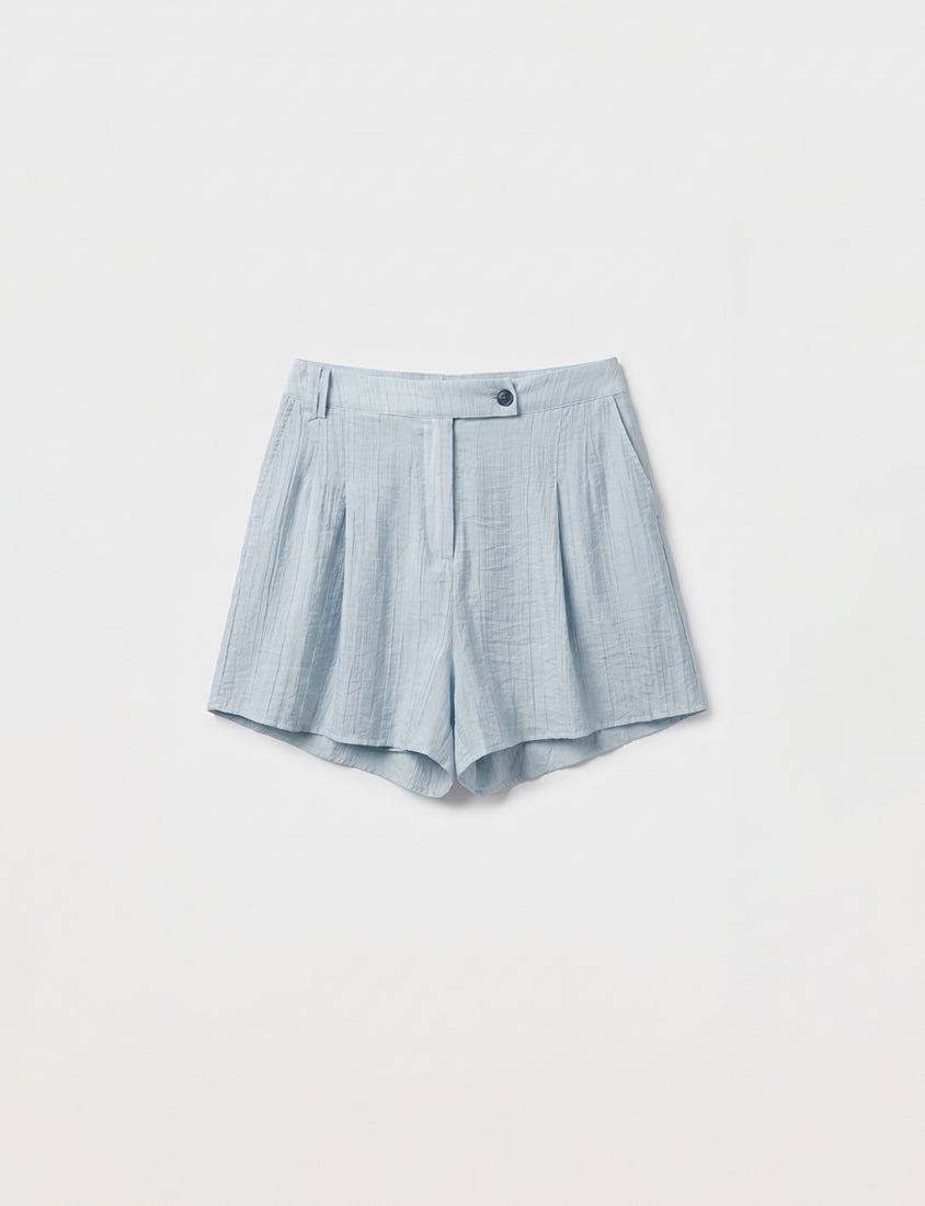 MISS. Lightweight Asymmetrical Crinkle Plus Size Shorts