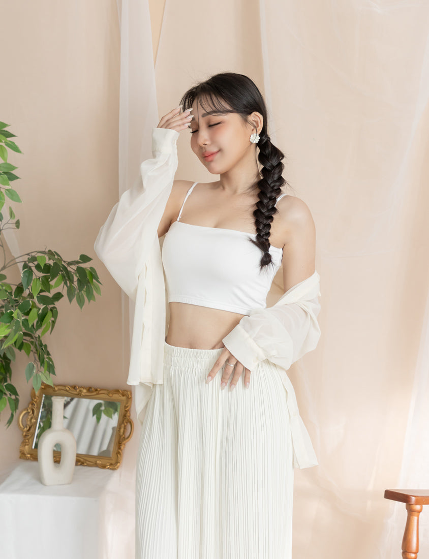 Cooling Skin-Friendly Cropped Bandeau Plus Size Bra Top
