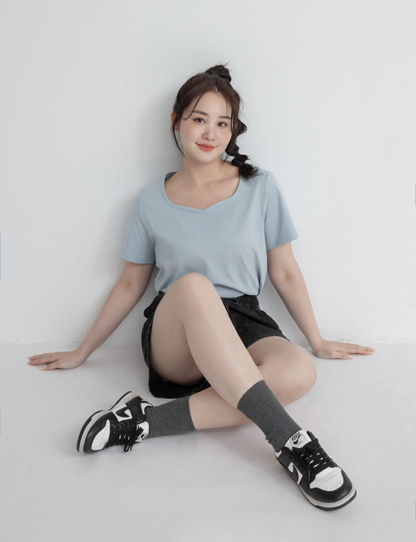 Cooling Soft Drawstring Plus Size Denim Shorts