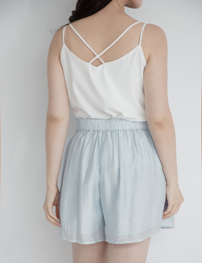 MISS. Lightweight Asymmetrical Crinkle Plus Size Shorts