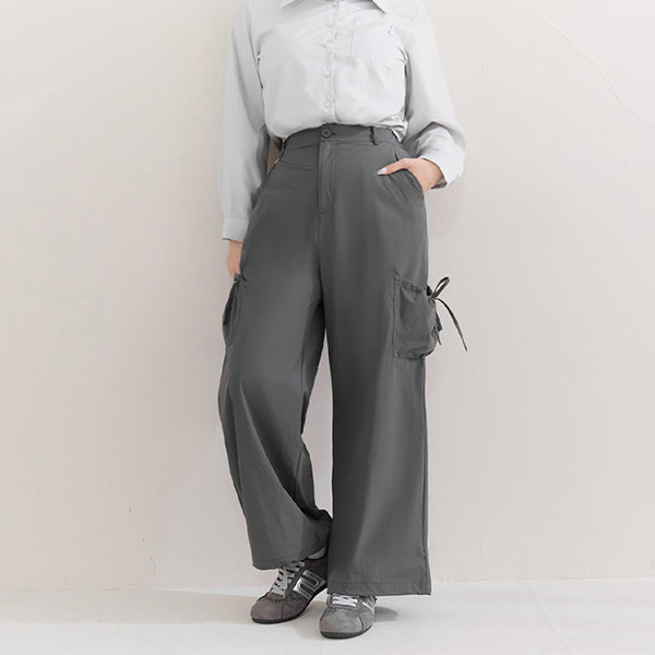Instant Cooling UV-Protection Tie-Waist Plus Size Utility Pants
