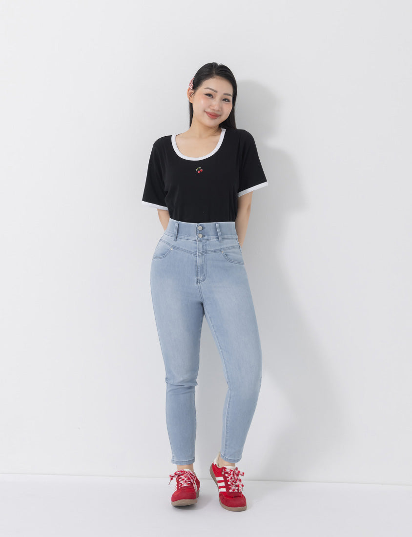 Ultra High Waist Tummy Flattering Long Leg Plus Size Jeans