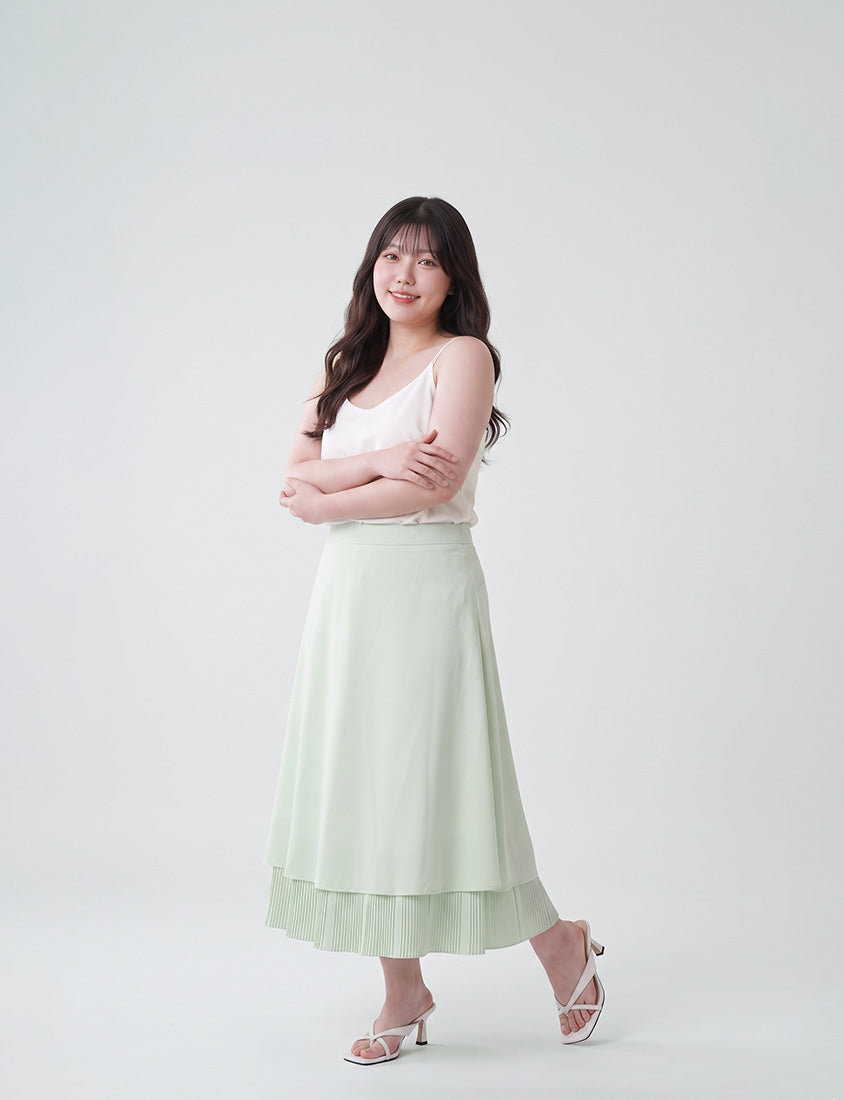 MISS. 2-Way Crinkle Chiffon Plus Size Tank Top