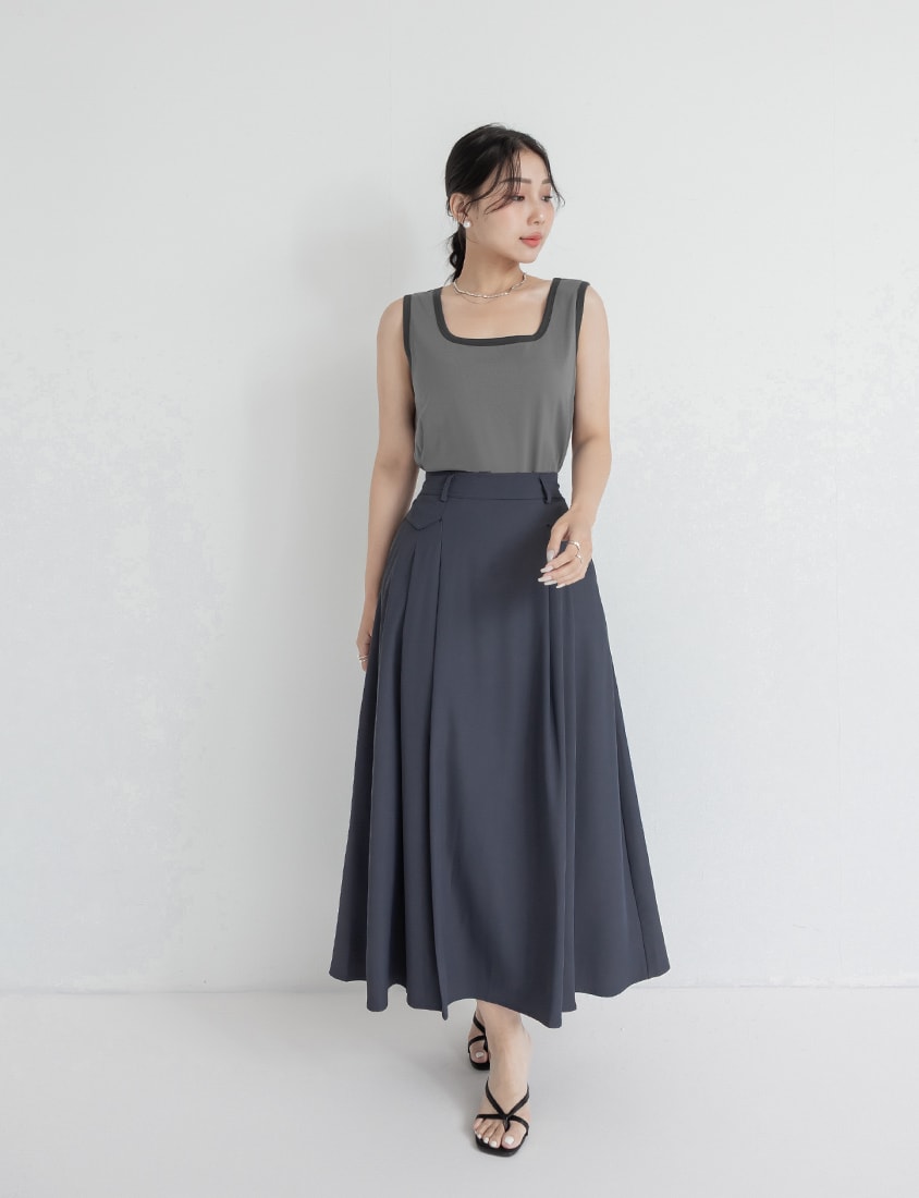 MISS. Cooling Liquid Touch Cotton Square Neck Plus Size Tank Top