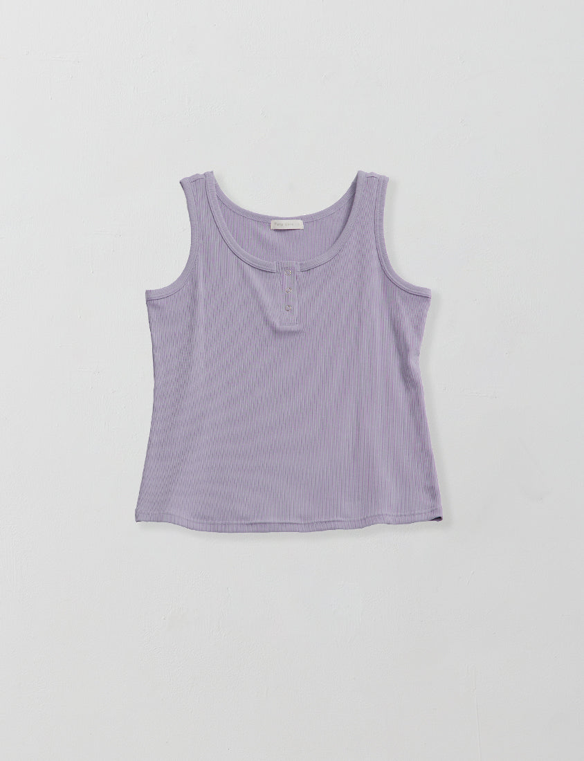Cooling Lyocell Ribbed Crewneck Plus Size Tank Top