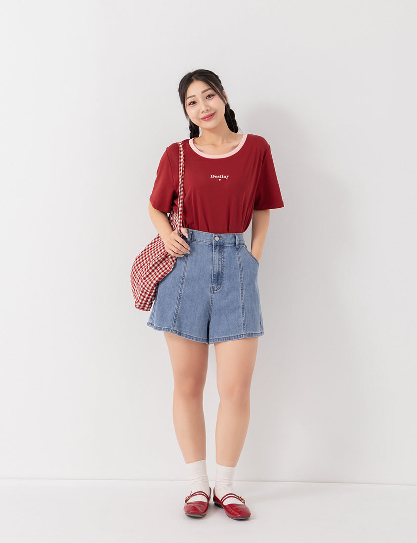 Pear-Shaped Friendly! Perfect Fit Slim Fit A-Line Plus Size Denim Shorts