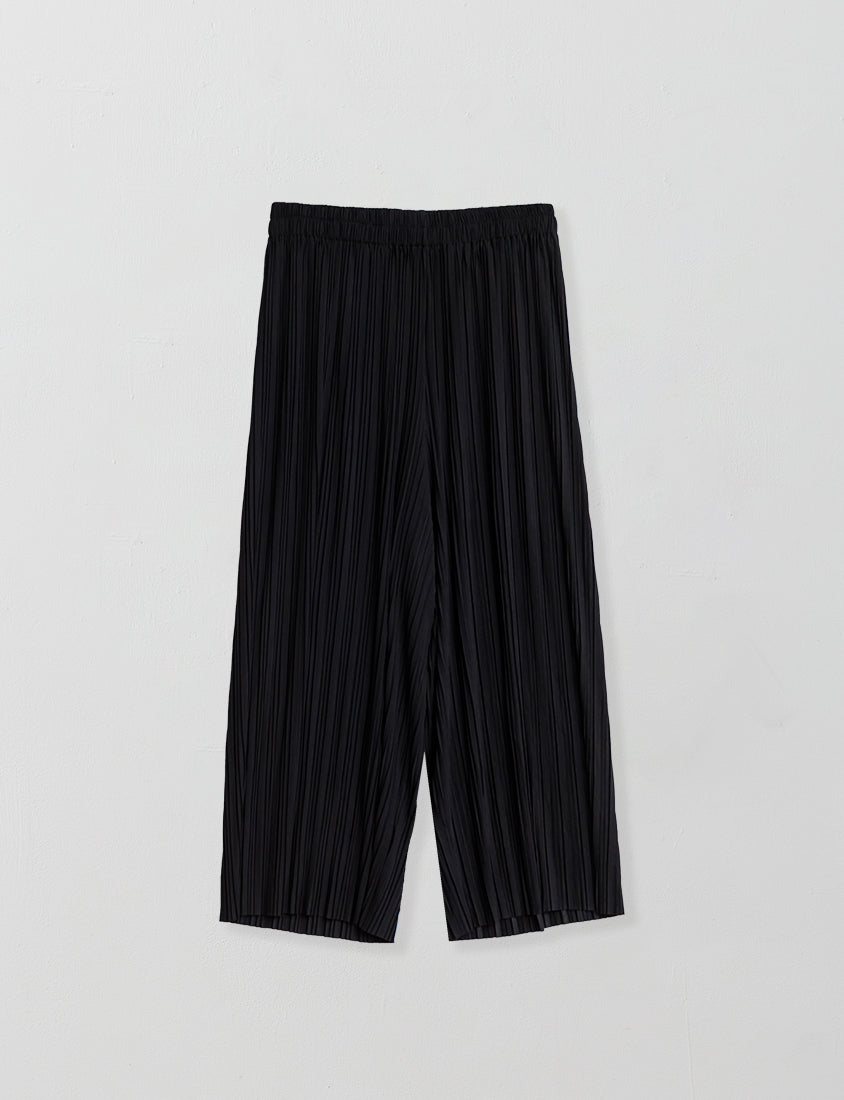 Silky Cool Fine Pleated  Plus Size Wide-Leg Pants
