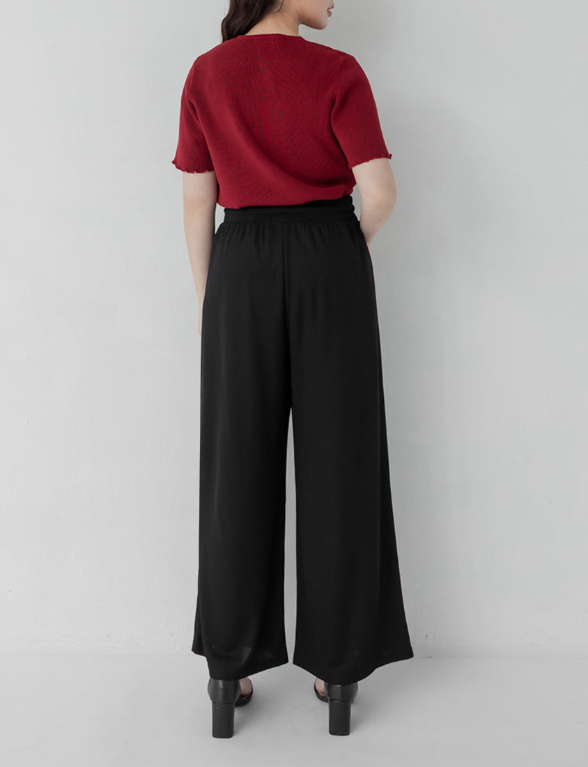 Hip-Contouring Slim Plus Size Wide Leg Pants (Regular)