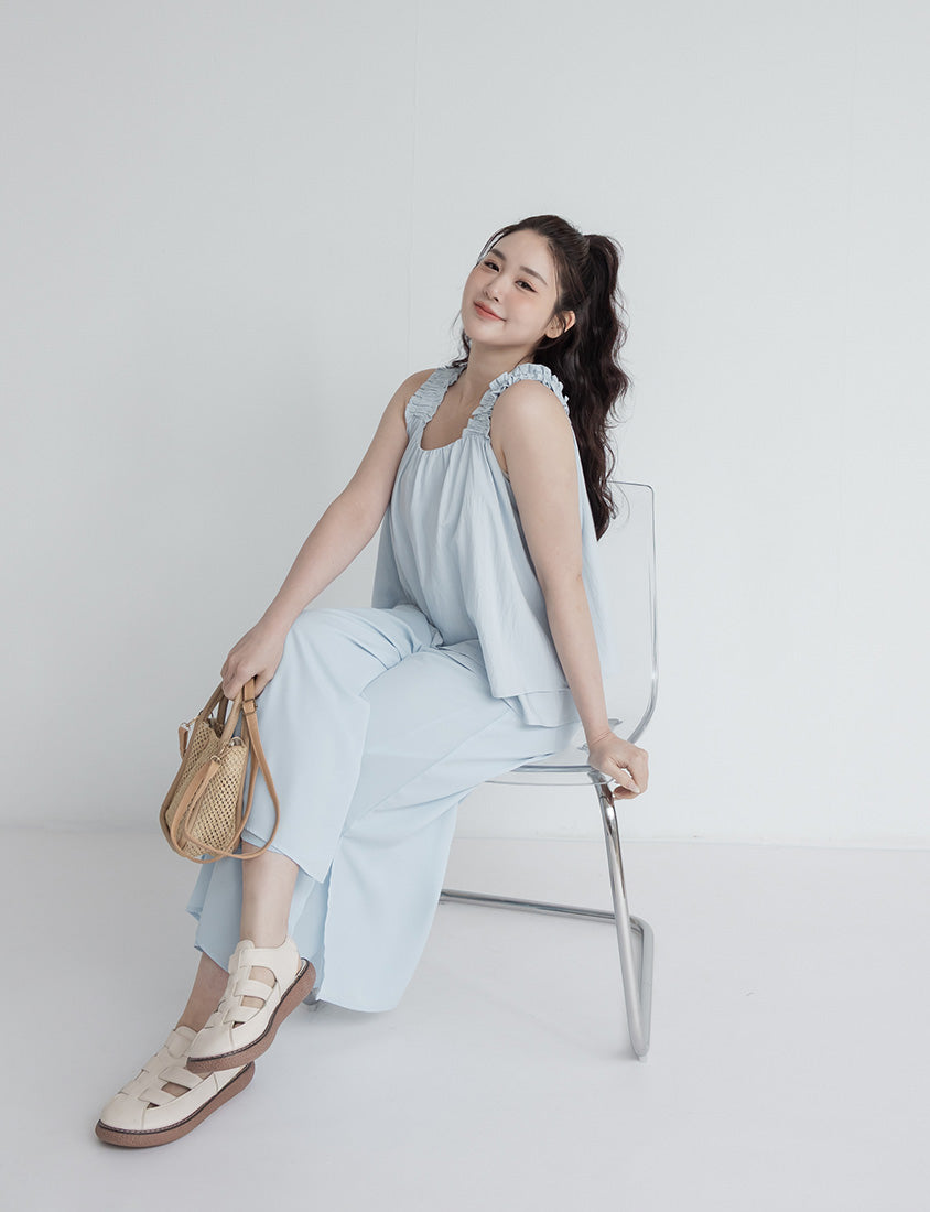 Cooling Crinkle Elastic Double-Layer Plus Size Tank Top