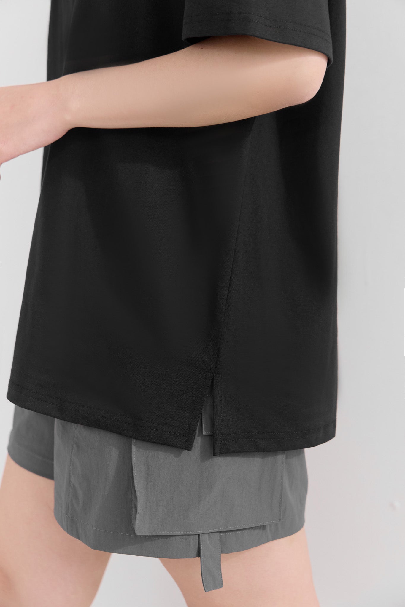 Instant Cooling Side Slit Oversized Plus Size Tee