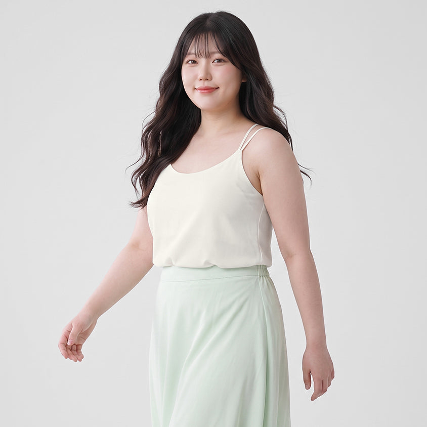 MISS. 2-Way Crinkle Chiffon Plus Size Tank Top