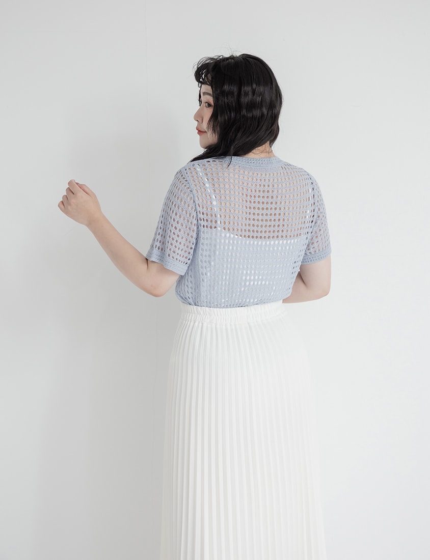 Elegant Flowy Elastic Waist Pleated Plus Size Maxi Skirt