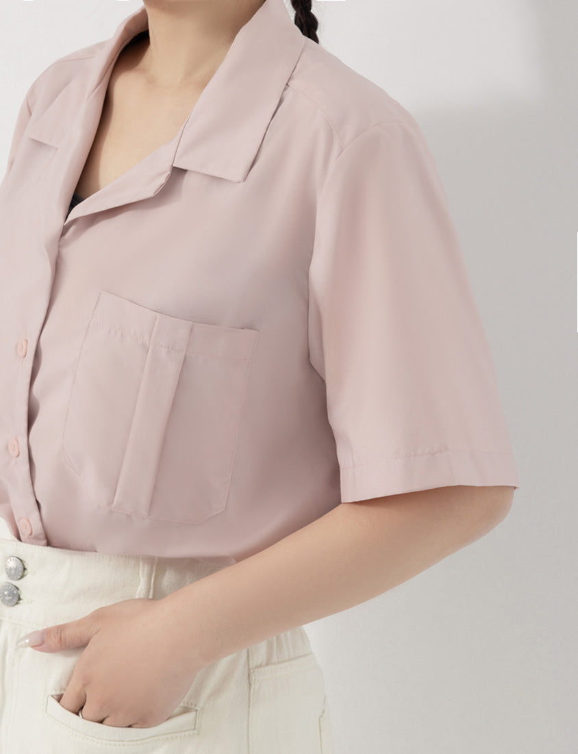 Instant Cooling Cuban Collar Oversized Sun Protection Plus Size Shirt