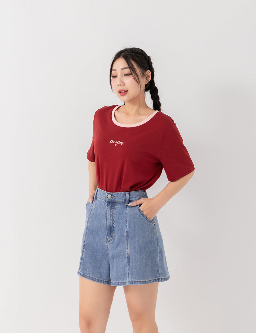 Pear-Shaped Friendly! Perfect Fit Slim Fit A-Line Plus Size Denim Shorts