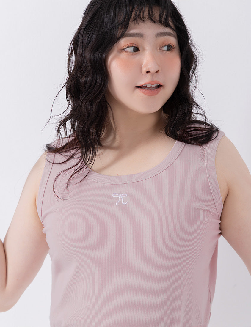 Versatile Square Neck Butterfly Embroidered Plus Size Tank Top