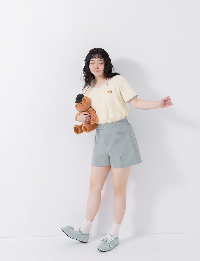Instant Cooling Sorona Teddy Embroidered Plus Size Tee
