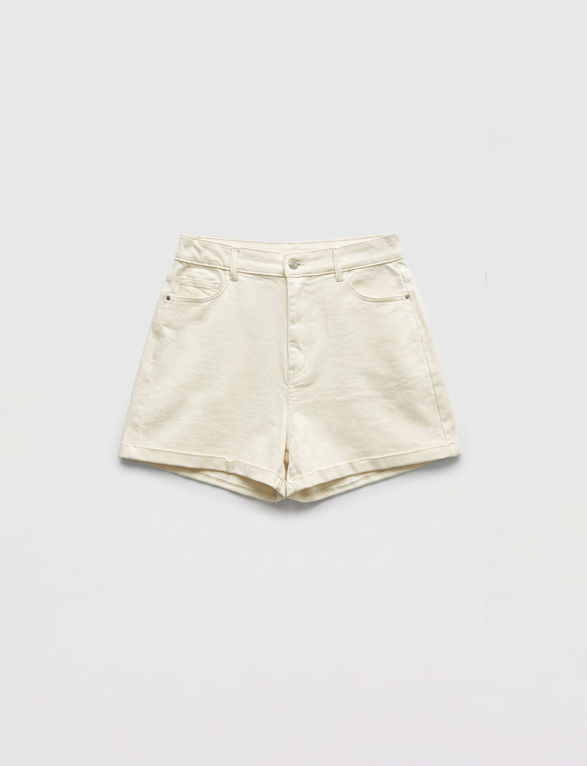 Classic Stretch Twill Cuffed Plus Size Shorts