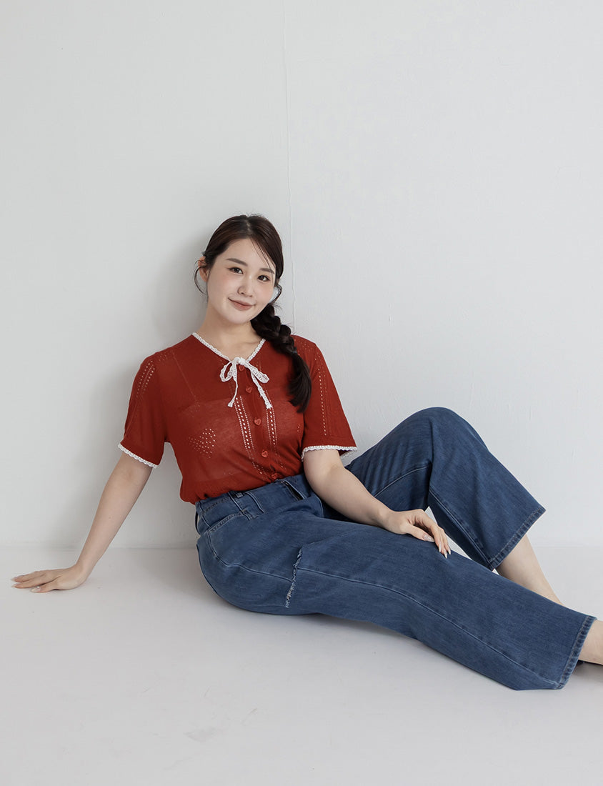 Slim Stitch Distressed Lyocell Denim Plus Size Jeans