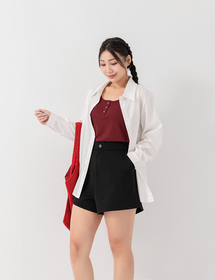 Pear-Shaped Friendly! Perfect Fit Structured Cloud Cotton Plus Size Shorts