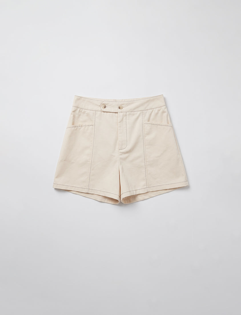 Cool Touch Lyocell Contrast Stitch Plus Size Shorts