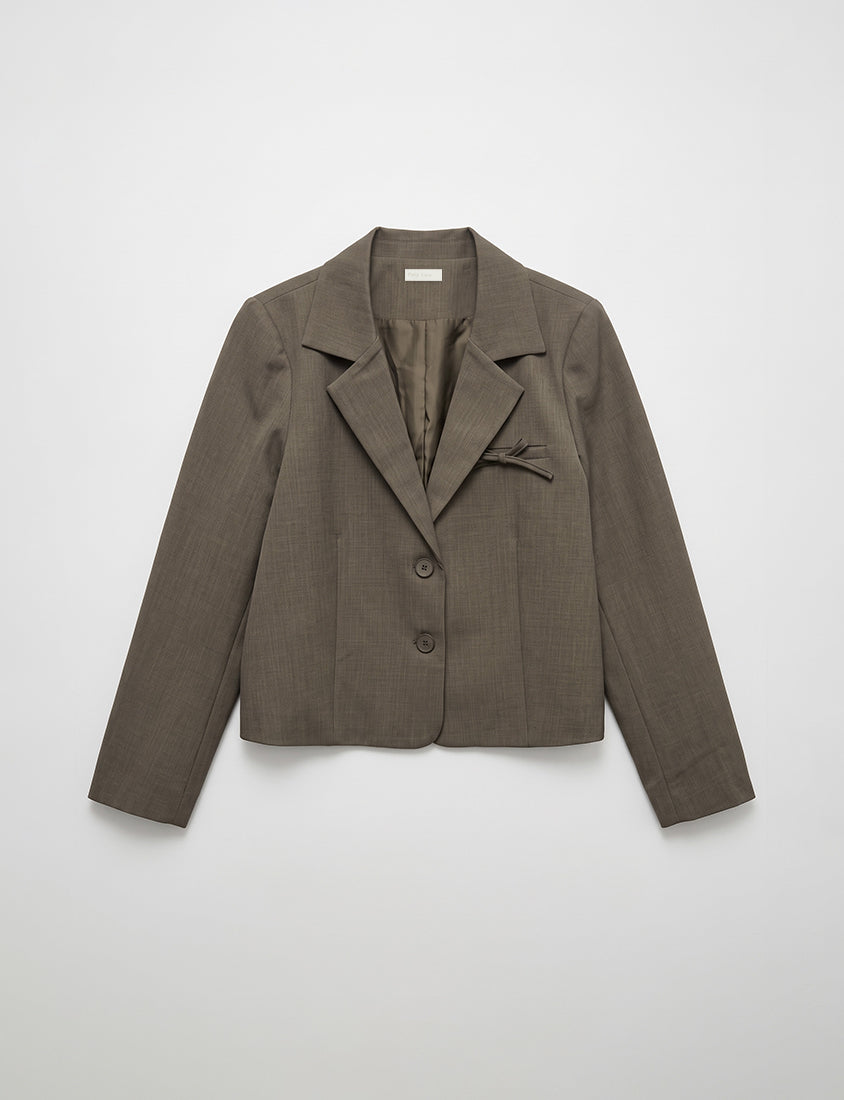 Korean Style Preppy Cropped Plus Size Blazer