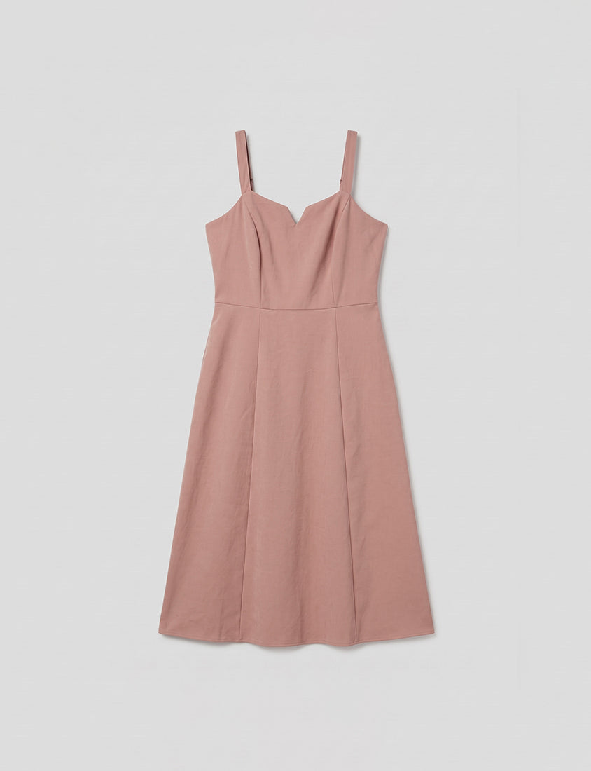 Soft Brushed V-Neckline Slim Fit Plus Size Cami Dress