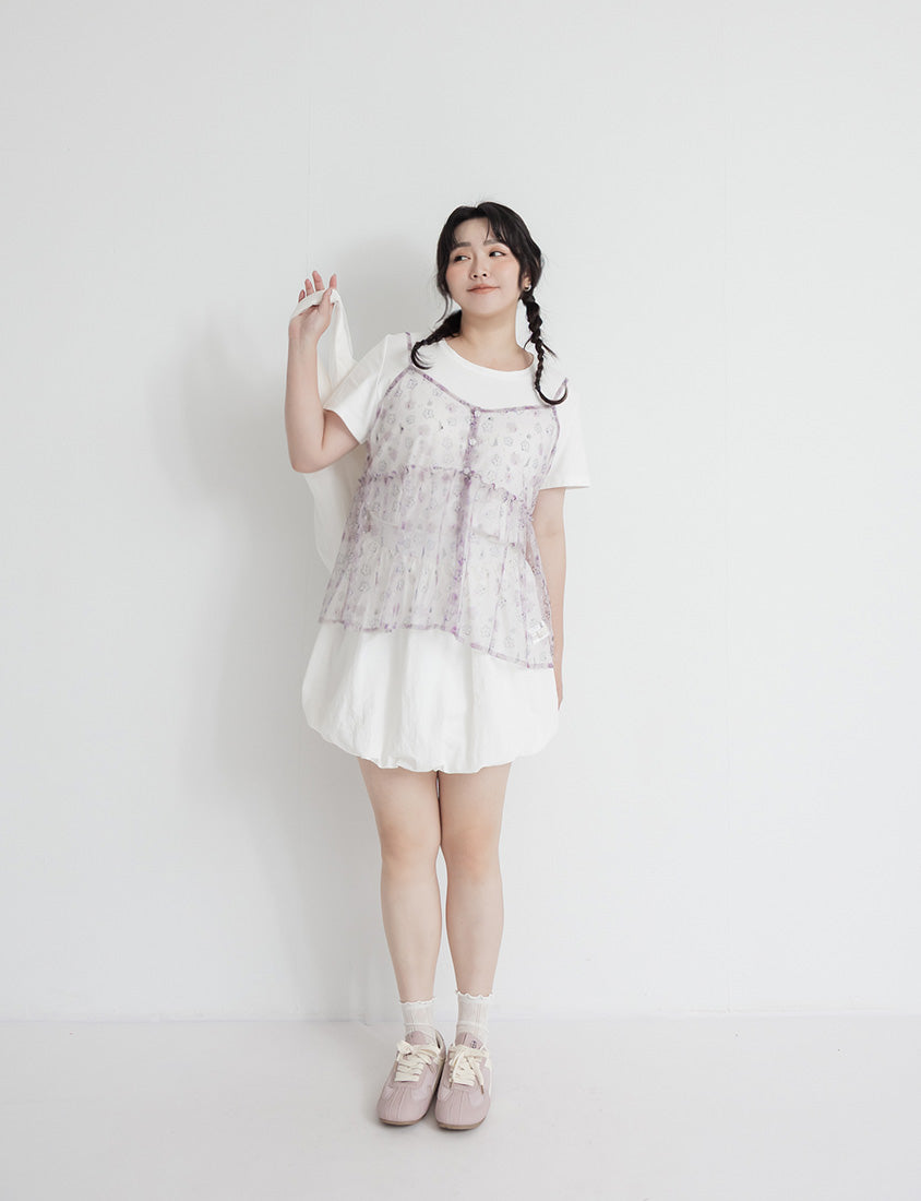 Pop Art Floral Adjustable Plus Size Layering Vest