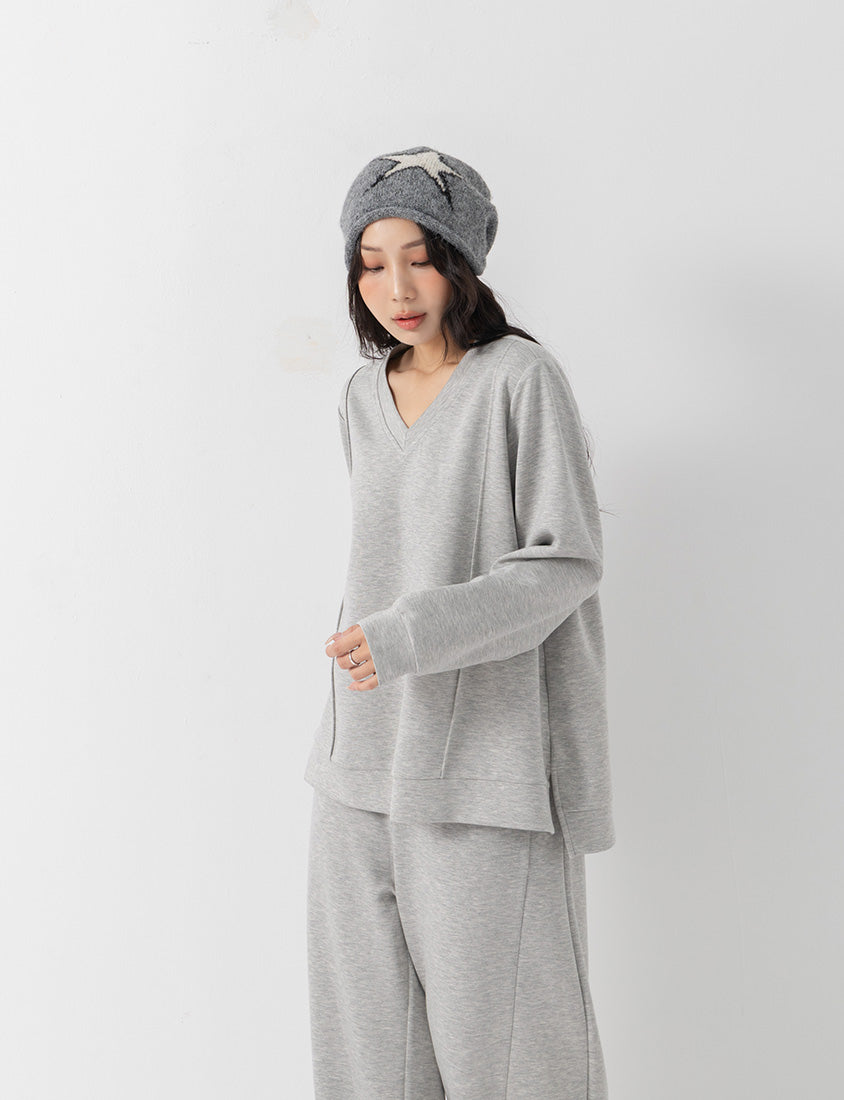 QQ Yogurt Touch Cotton Slimming Curved-Leg Plus Size Pants