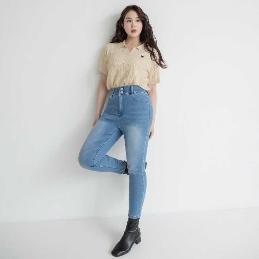 Push-Up High Waist Tummy-Control Plus Size Jeans