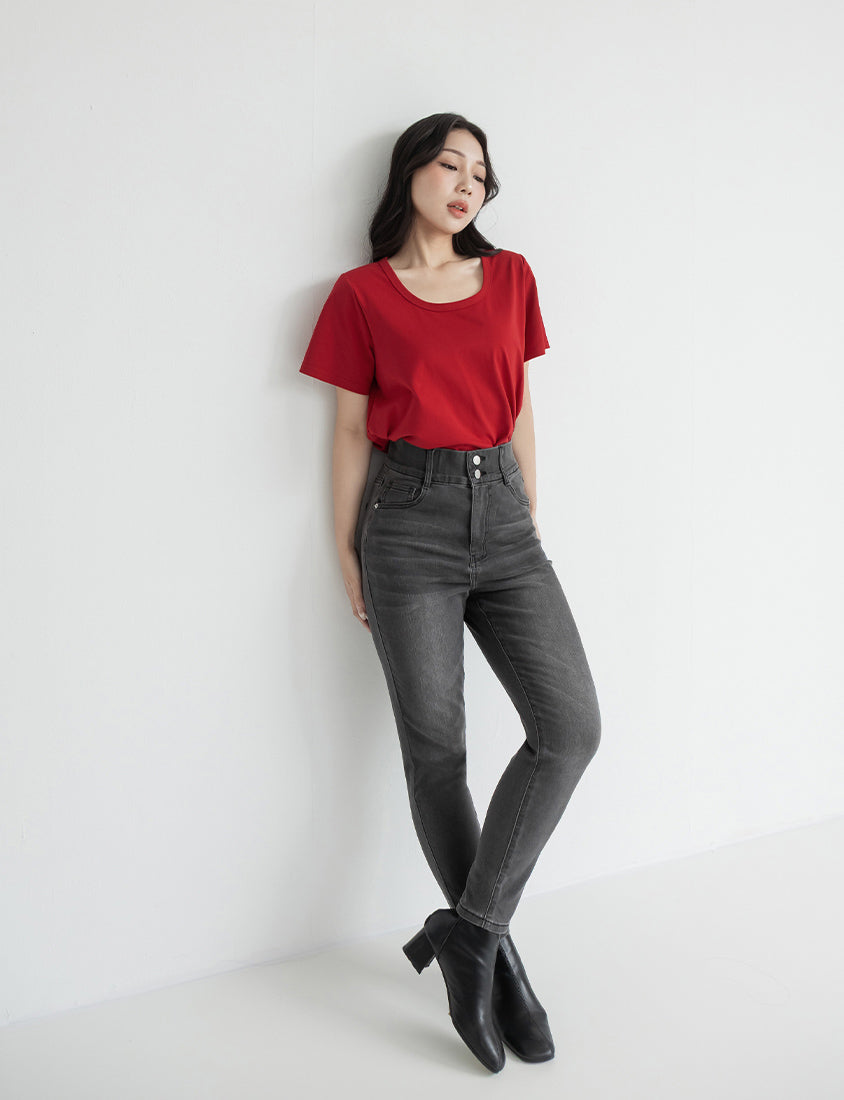 Upgraded 2.0! U-Neck Plus Size Slim Tee