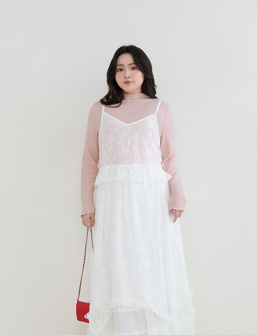 Soft Cable Knit Ribbed Rolled Edges Long Sleeve Plus Size Top