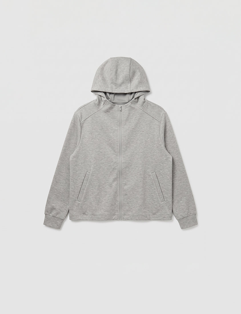 QQ Yogurt Touch Cotton Relaxed Fit Hoodie Plus Size Jacket
