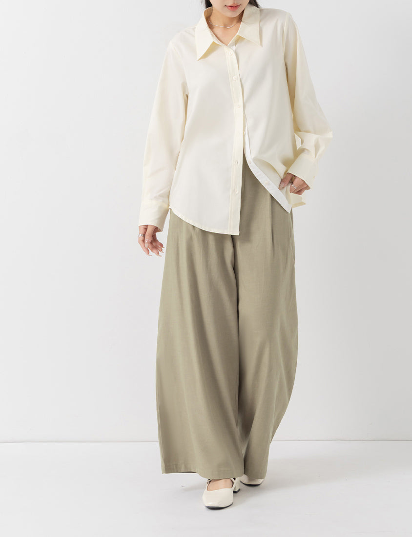MISS. Tailored Pleated Lyocell Suit Plus Size Trousers