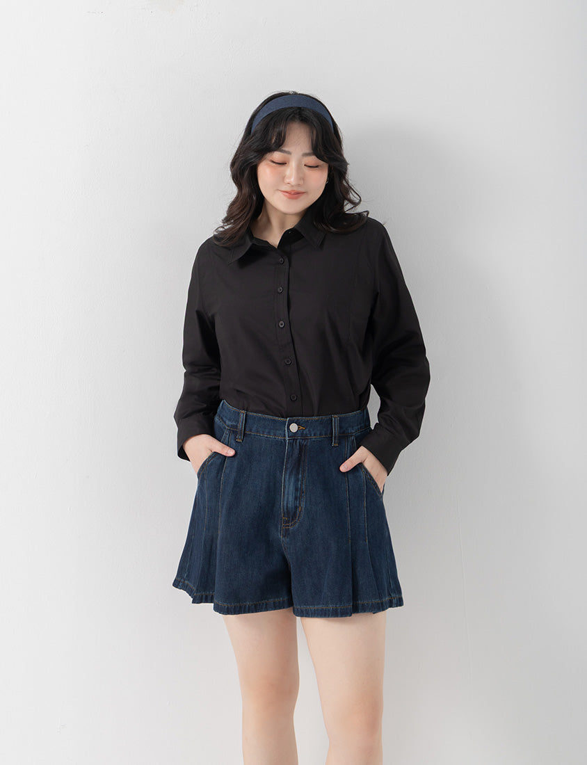 Apple-Shaped Friendly! Perfect Fit Seamed Versatile Plus Size Shirt