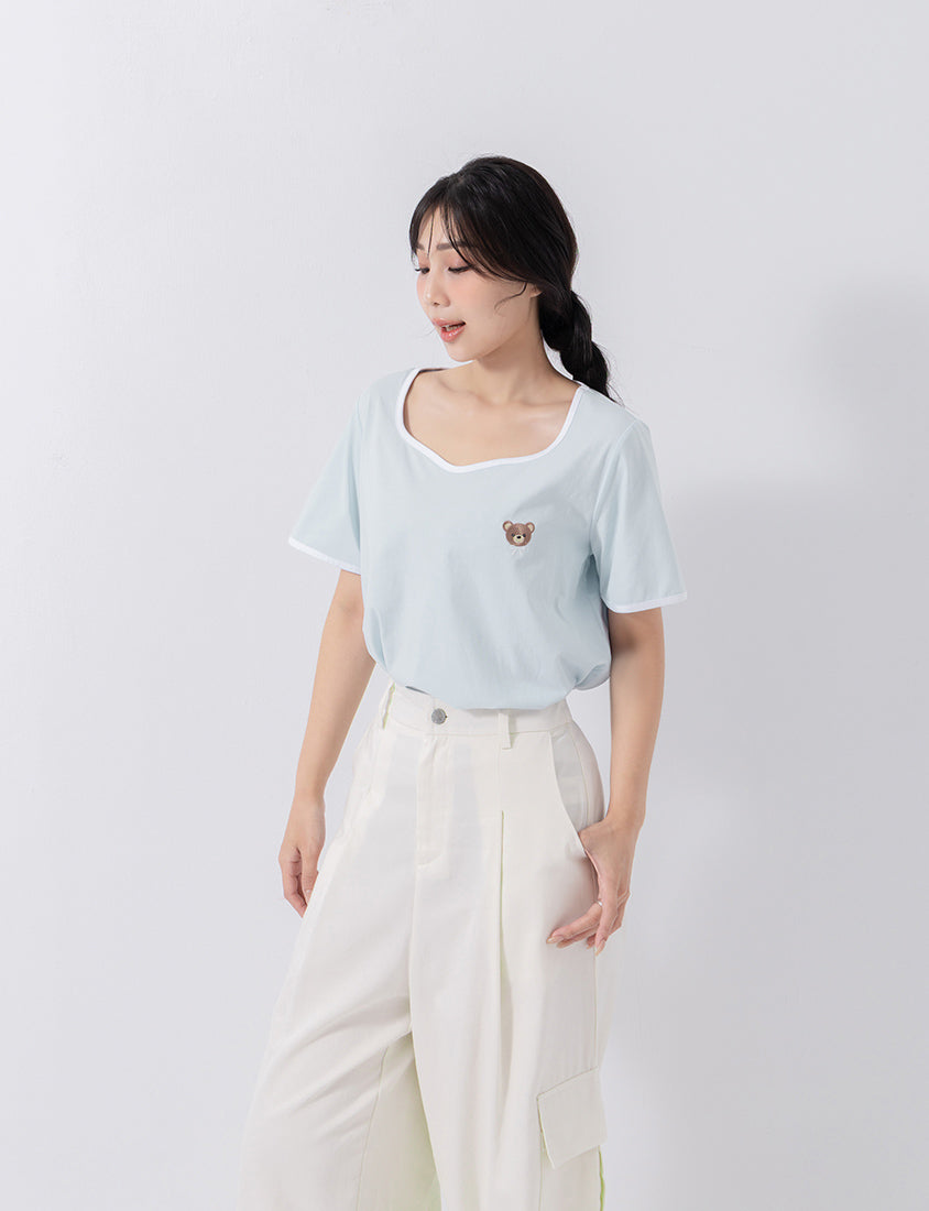 Instant Cooling Sorona Teddy Embroidered Plus Size Tee