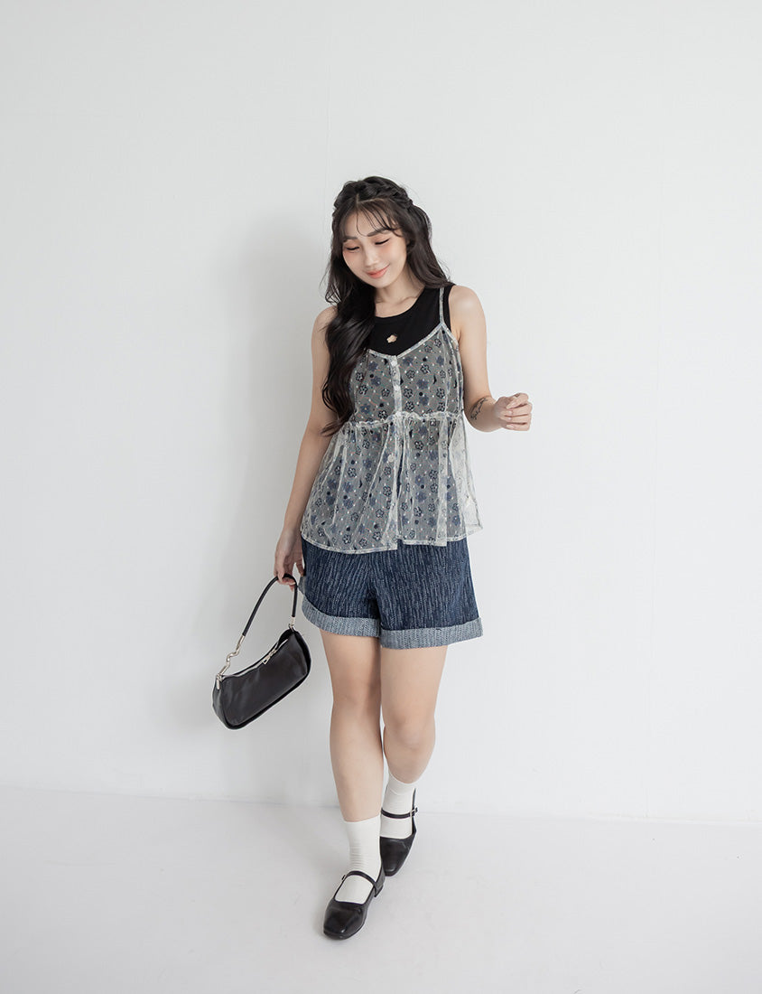 Pop Art Floral Adjustable Plus Size Layering Vest