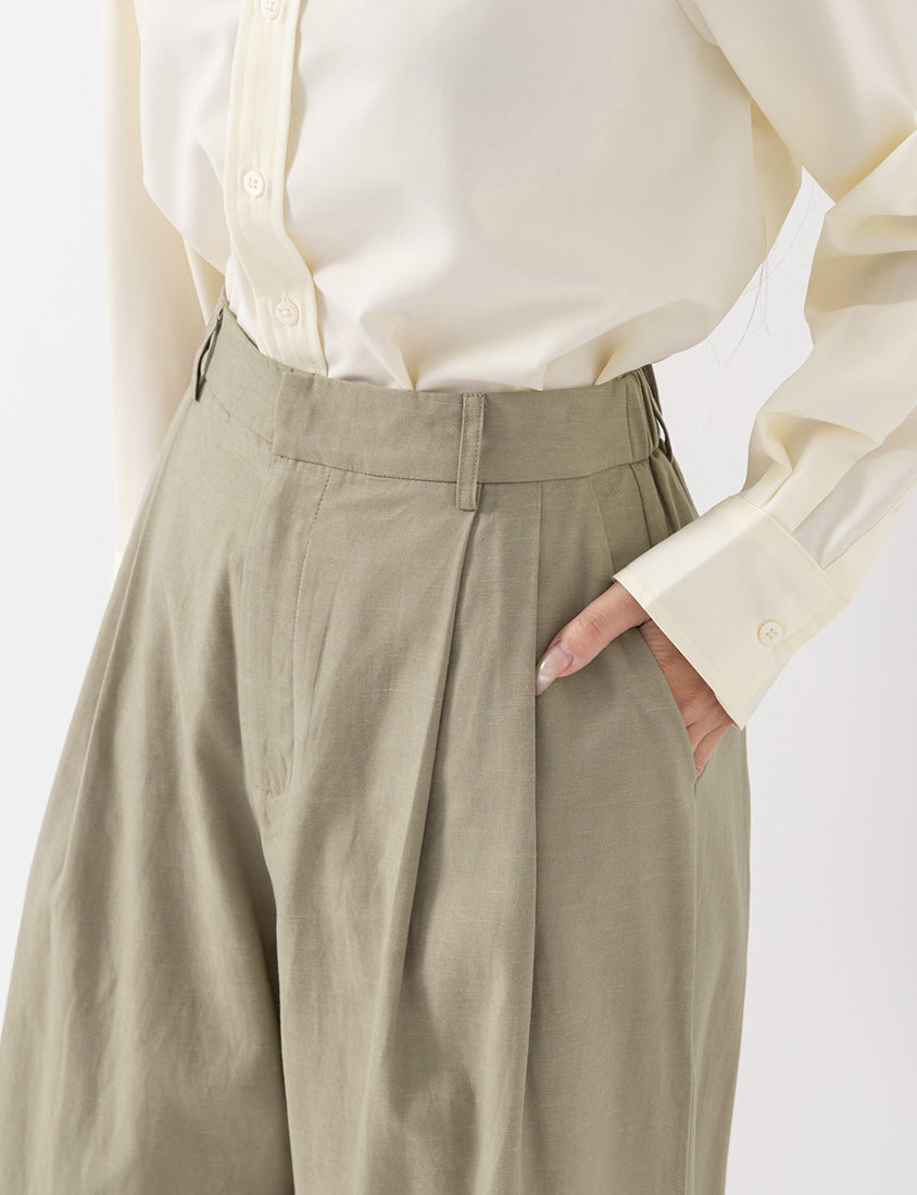 MISS. Tailored Pleated Lyocell Suit Plus Size Trousers